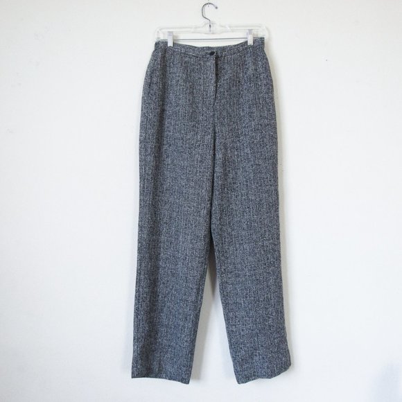 VICTOR COSTA Vintage Designer Essential High Waist Trousers in Heathered Gray-6 - Picture 10 of 10